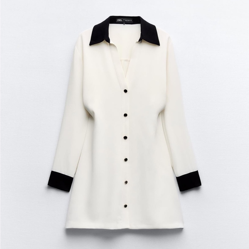 Zara Short Dress with Contrast Trims